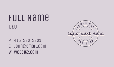 Fashion Hipster Badge Business Card Image Preview