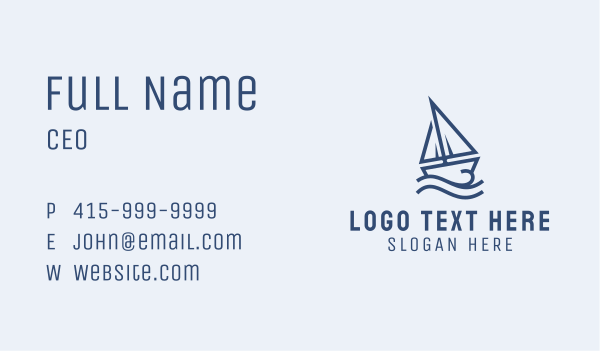 Sailing Boat Cruise Business Card Design Image Preview