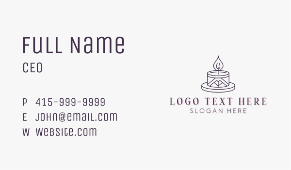 Decorative Candle Decor Business Card Design Image Preview