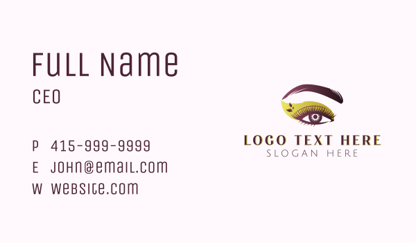 Beautician Eyelashes Extension Business Card Design Image Preview