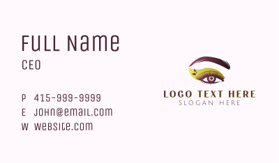 Beautician Eyelashes Extension Business Card Image Preview