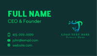 Natural Leaf Letter T Business Card Image Preview