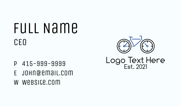 Bike Clock Outline  Business Card Design Image Preview