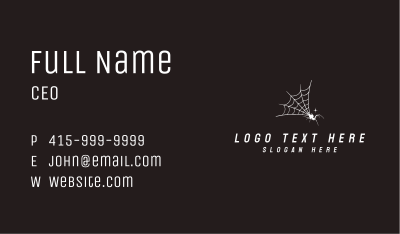 Arachnid Spider Web Business Card Image Preview