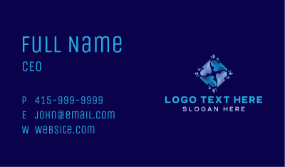 Pixel Technology Network Business Card Image Preview