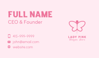 Pink Butterfly Needle Business Card Image Preview