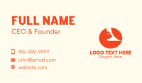 Round Orange Fox  Business Card Image Preview