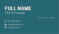Simple Generic Wordmark Business Card Image Preview
