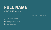 Simple Generic Wordmark Business Card Design