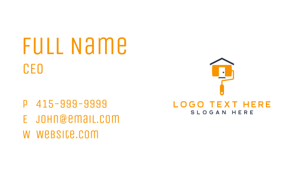 Paint Roller House Maintenance Business Card Design Image Preview