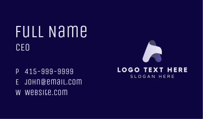 Futuristic Modern Letter A Business Card Image Preview