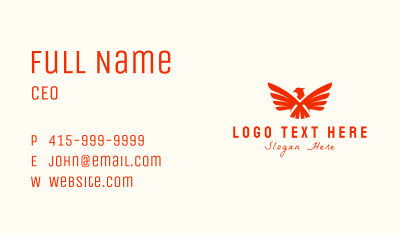 Red Eagle Wings Business Card Image Preview