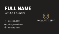 Law Scale Wreath Business Card Design