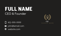 Law Scale Wreath Business Card Image Preview