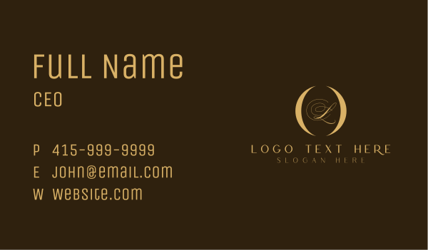 Luxury Event Stylist Lettermark Business Card Design Image Preview