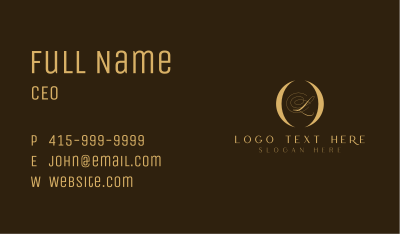 Luxury Event Stylist Lettermark Business Card Image Preview