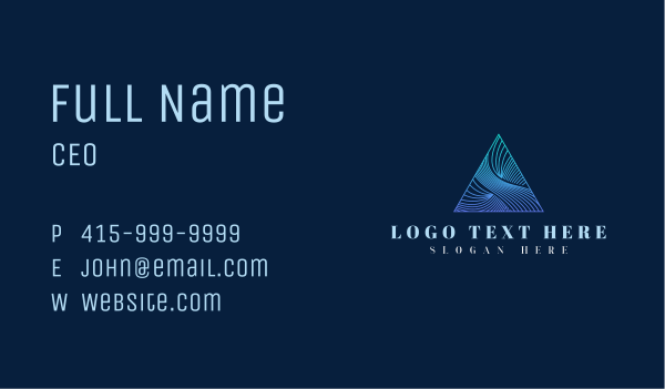 Elegant Pyramid Triangle Business Card Design Image Preview