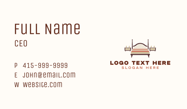 Bedroom Home Decor Business Card Design Image Preview