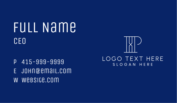 White Classic Letter  Business Card Design Image Preview