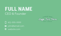 Generic Green Cursive Business Card Image Preview