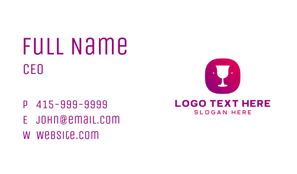 Winery Dog App Business Card Design Image Preview