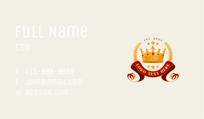 Luxury King Crown Business Card Image Preview