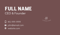 Feminine Style Wordmark Business Card Image Preview