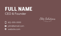 Feminine Style Wordmark Business Card Image Preview