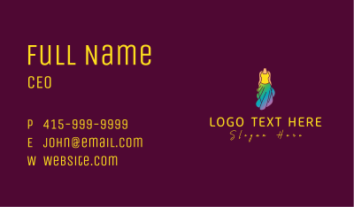 Gradient Fashion Dress Business Card Image Preview