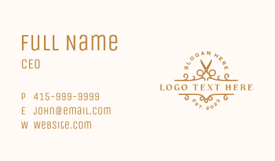 Elegant Scissors Boutique Business Card Image Preview