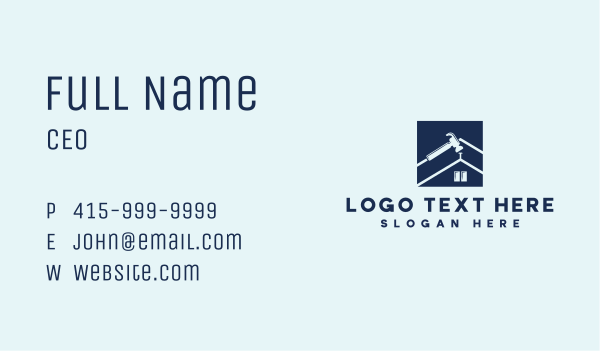 Construction Roof Repair Business Card Design Image Preview
