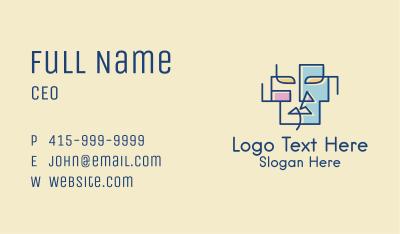 Geometric Face Art  Business Card Image Preview