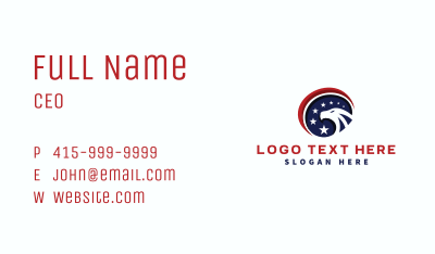 Eagle Stars Patriot Business Card Image Preview