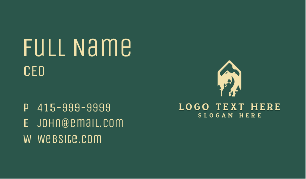 Nature Park Adventure Business Card Design Image Preview