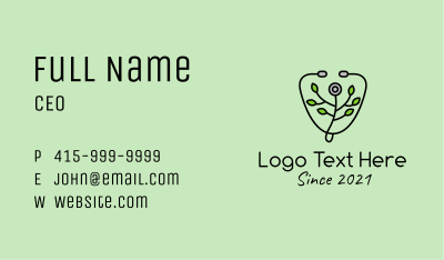 Medical Nature Stethoscope  Business Card Image Preview