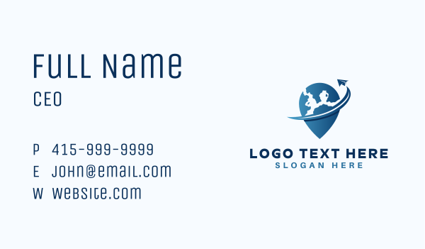 Global Plane Locator Business Card Design Image Preview