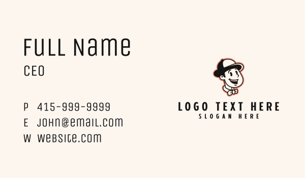 Happy Boy Mascot  Business Card Design Image Preview