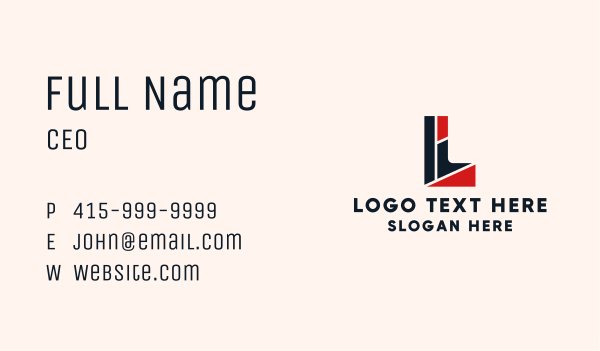 Letter L Company Business Card Design Image Preview