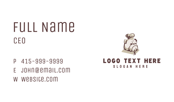 Pitbull Dog Chef Business Card Design Image Preview