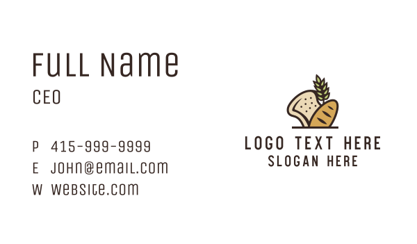 Wheat Bread Bakery Business Card Design Image Preview