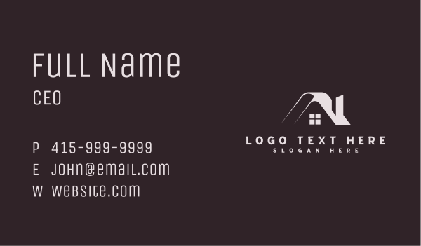 House Roofing Contractor Business Card Design Image Preview