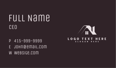 House Roofing Contractor Business Card Image Preview