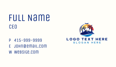 Plane Travel Resort Business Card Image Preview