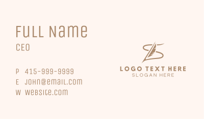 Feather Literature Writer Business Card Image Preview