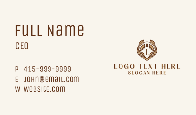 Stylish Royal Crest Business Card Image Preview