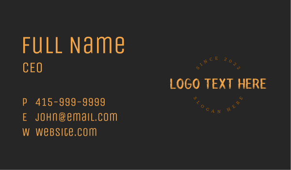 Orange Circle Business Business Card Design Image Preview