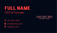 Gaming Glitch Wordmark Business Card Image Preview