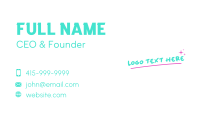 Colorful Fun Wordmark Business Card Design