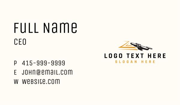 Fast Drone Videography Business Card Design Image Preview