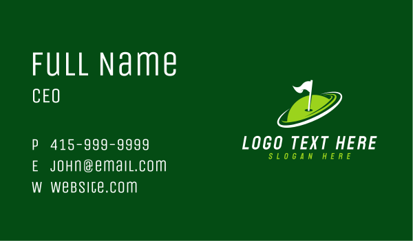 Golf Tournament Flag Business Card Design Image Preview